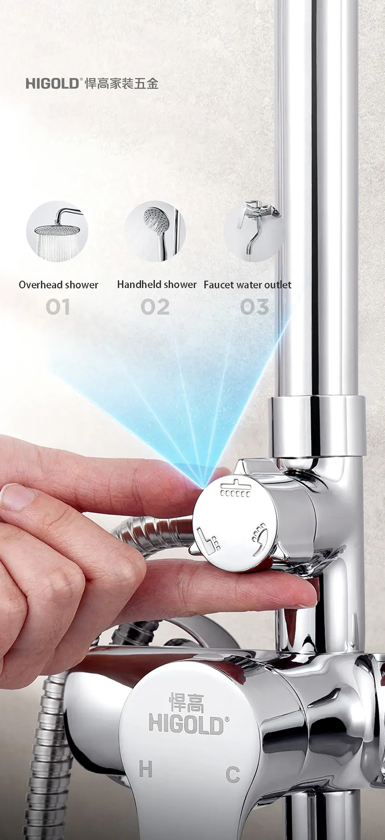 rain shower mixer set