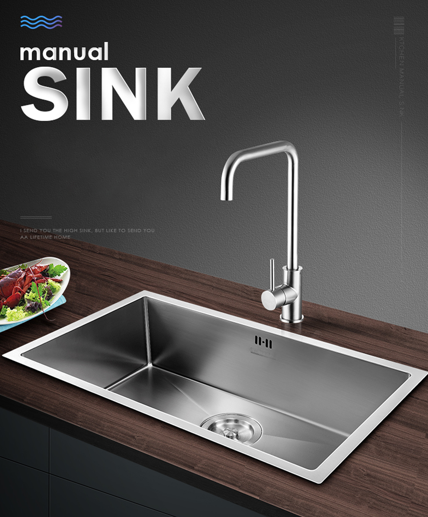 handmade single bowl sink