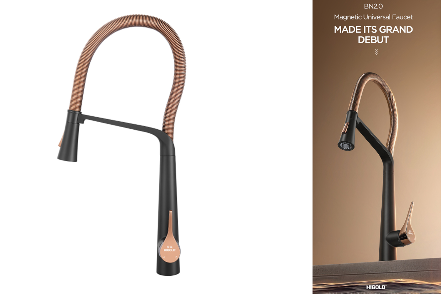Black kitchen faucets