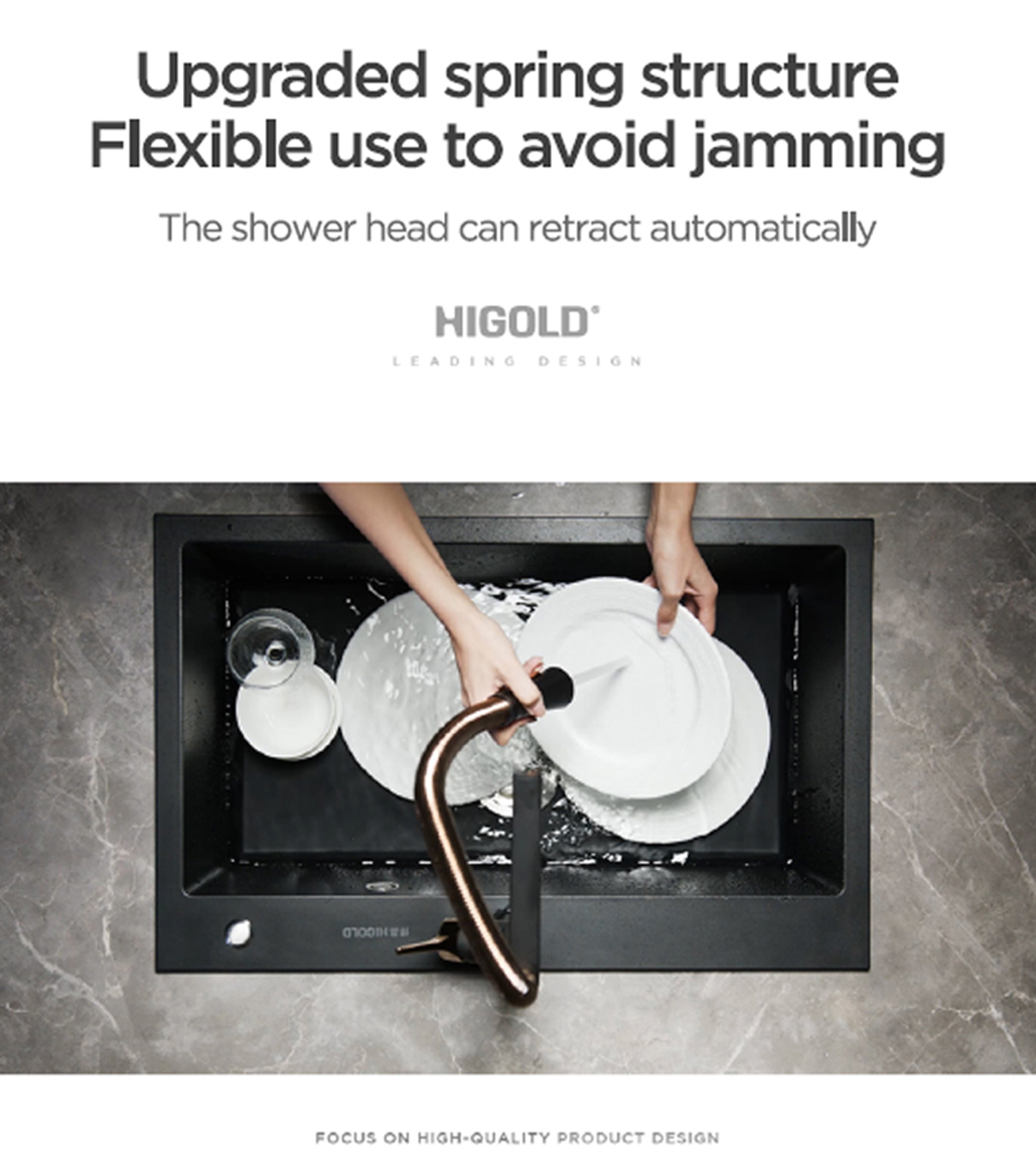 Black kitchen faucets