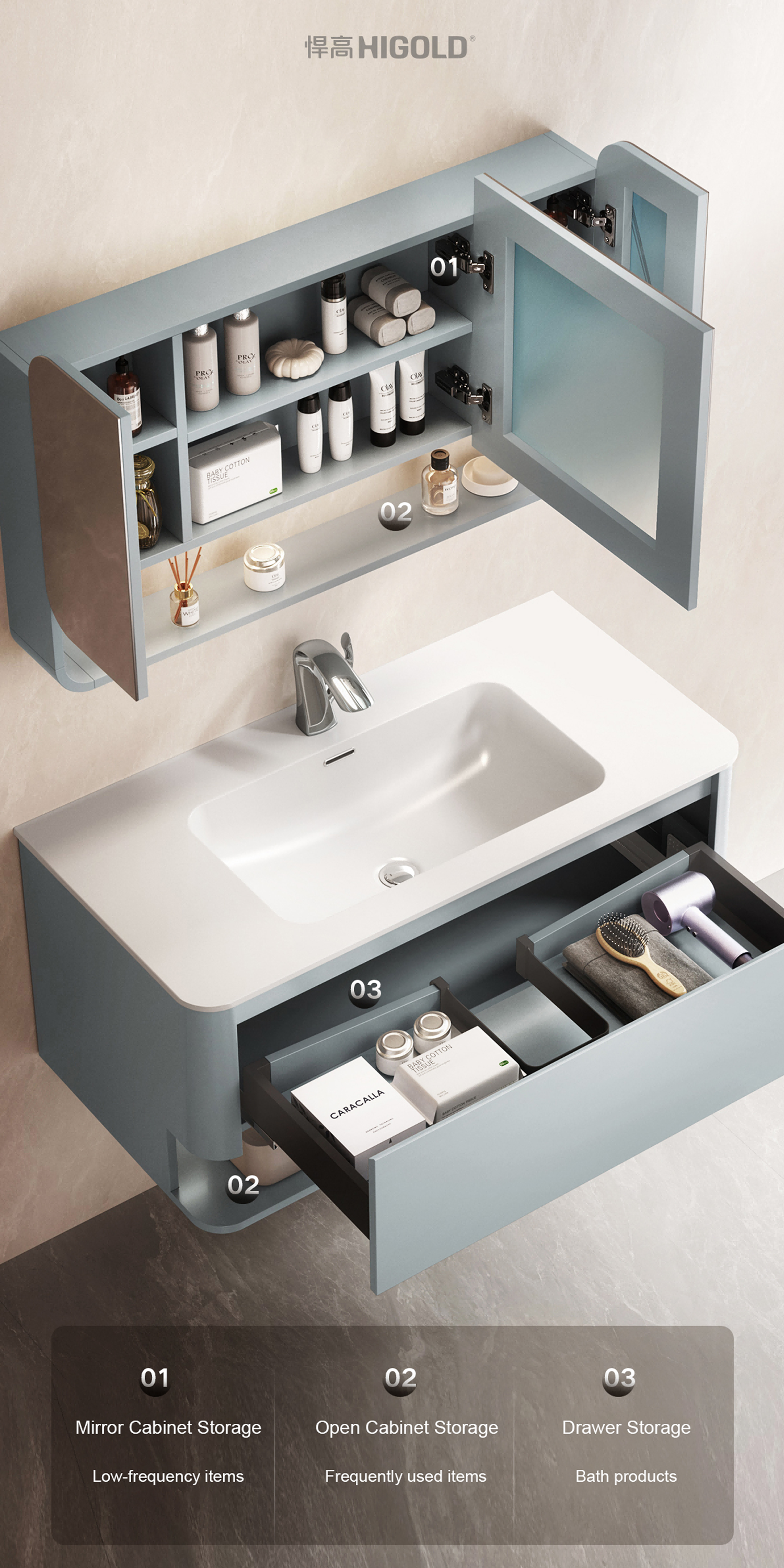 bathroom sink and cabinet set
