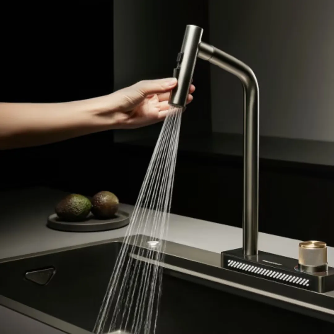 waterfall kitchen faucet