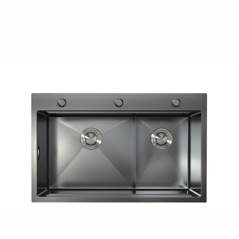 Handmade Kitchen Sink Stainless Steel double bowl kitchen sink topmount sink