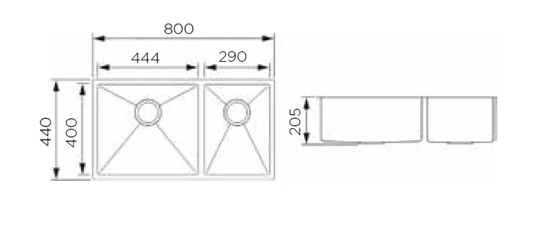 double bowl kitchen sink