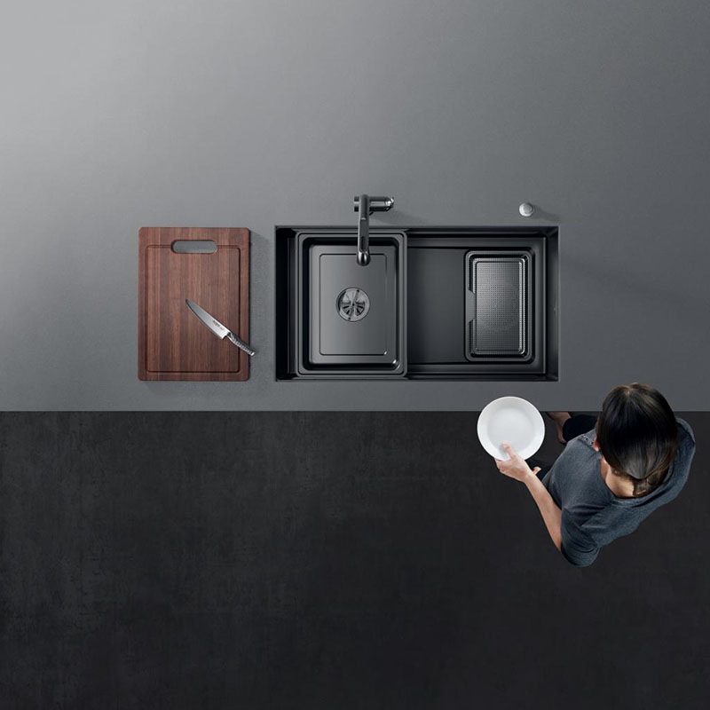 Раковина ручной работы с двойными ребрами серии БЛ 6.0