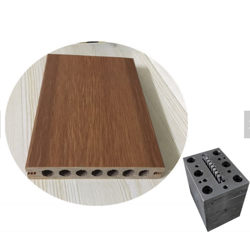 Wood plastic extrusion toolings for co-extrusion floor