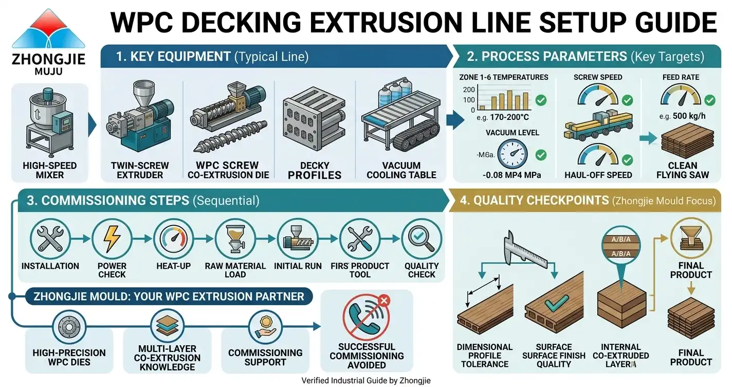 WPC extrusion line