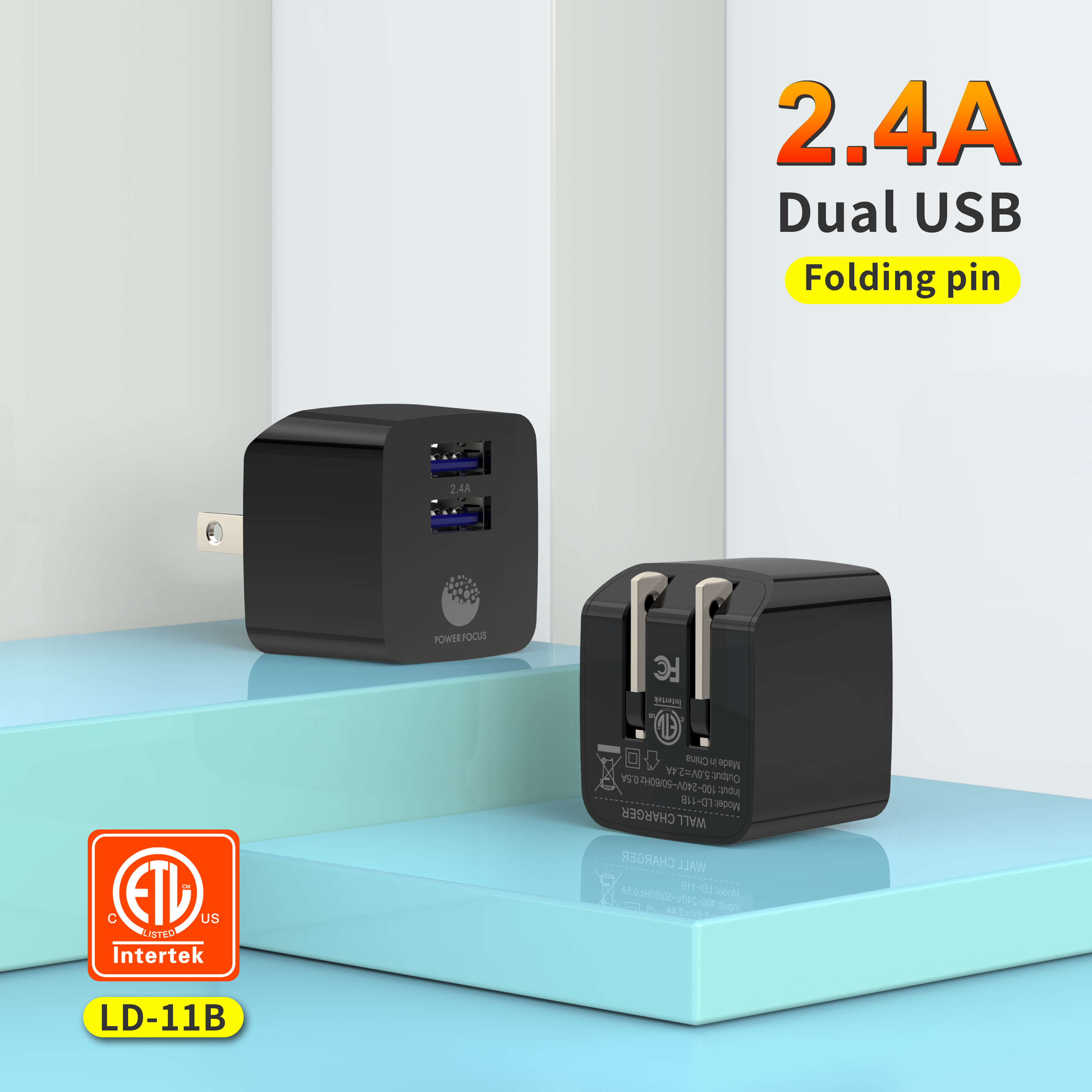 Dual USB folding plug Manufacturers, Dual USB folding plug Factory, Supply Dual USB folding plug