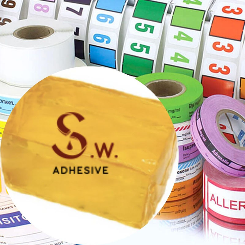 S.W.® hot melt adhesive has redefined label industry and offers the complete series of HMPSA, WBPSA, and UVPSA.
The printing techniques have been more and more diversified in the past few years. Those applications have brought big challenges to tape glue techniques. We offer innovative solutions for labels, including commercial packaging label, courier label, cold resistant label, tire label, difficult substrate label, RFID label.