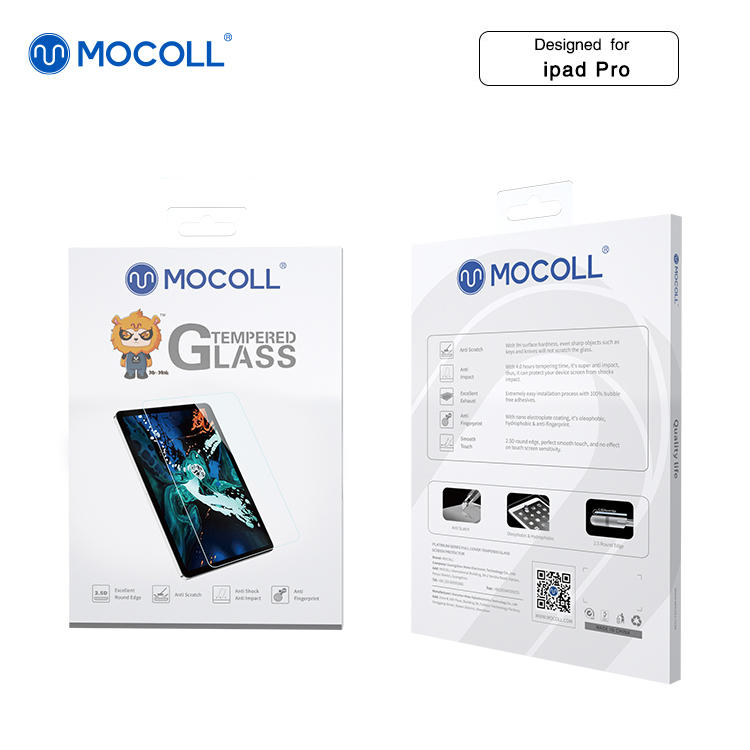 HD Clear Bubble Free Tempered Glass For iPad