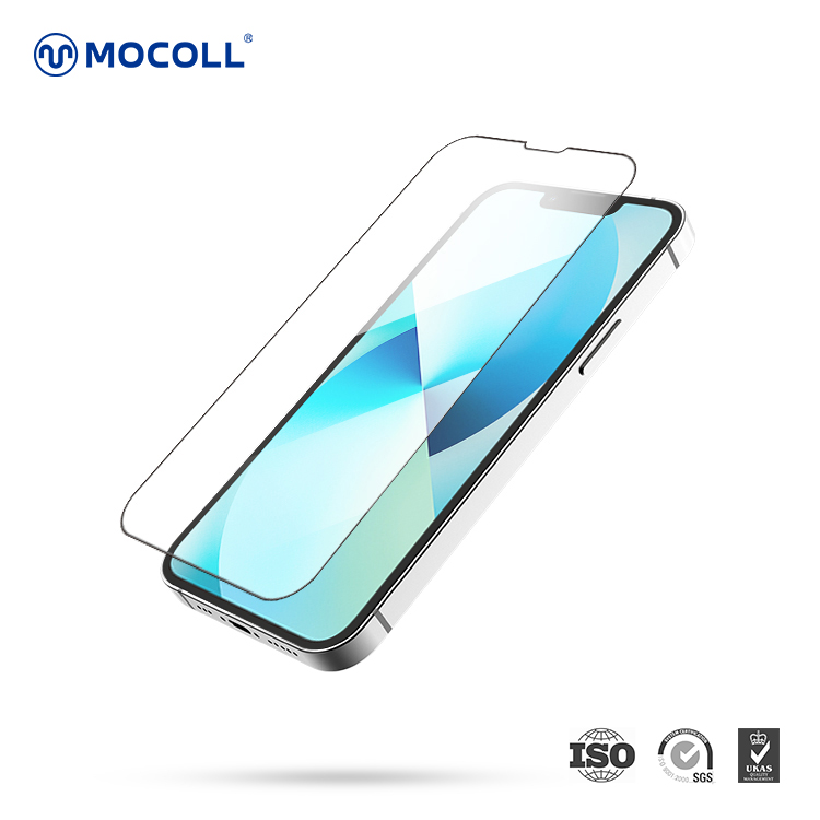 iPhone 13 Arrow Series 2.5D Full Cover Anti Bacteria Tempered Glass
