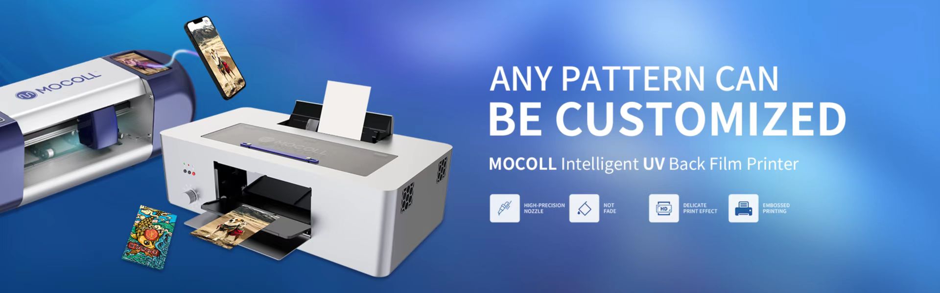 Impressora de filme traseiro UV inteligente MOCOLL