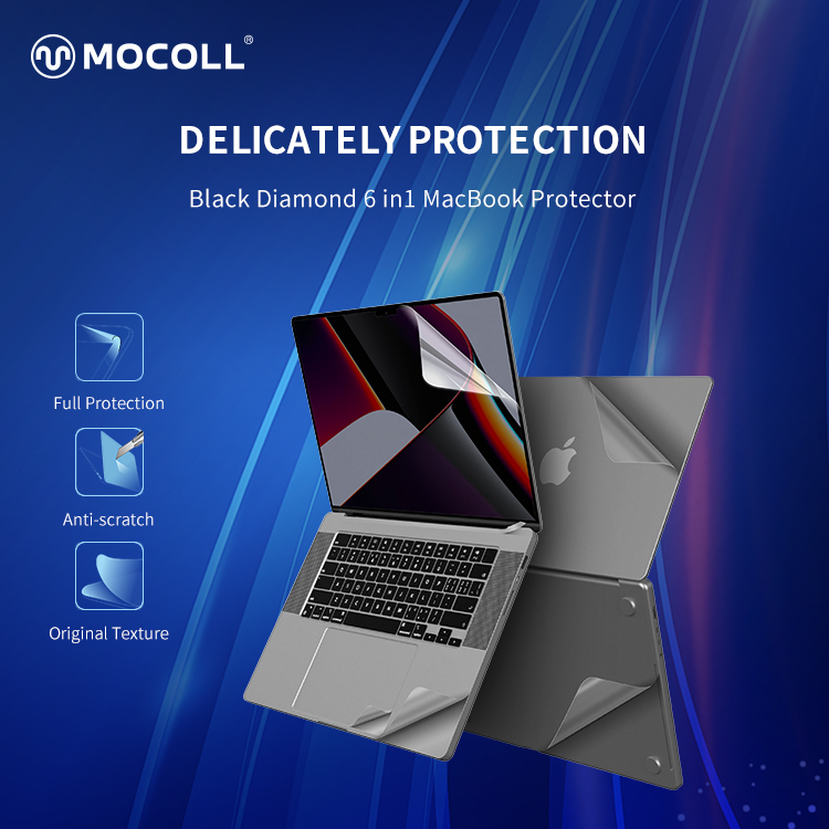 6 in 1 Screen Protector And Front Cover Sickers And Back Cover Stickers Skins Suit For Macbook