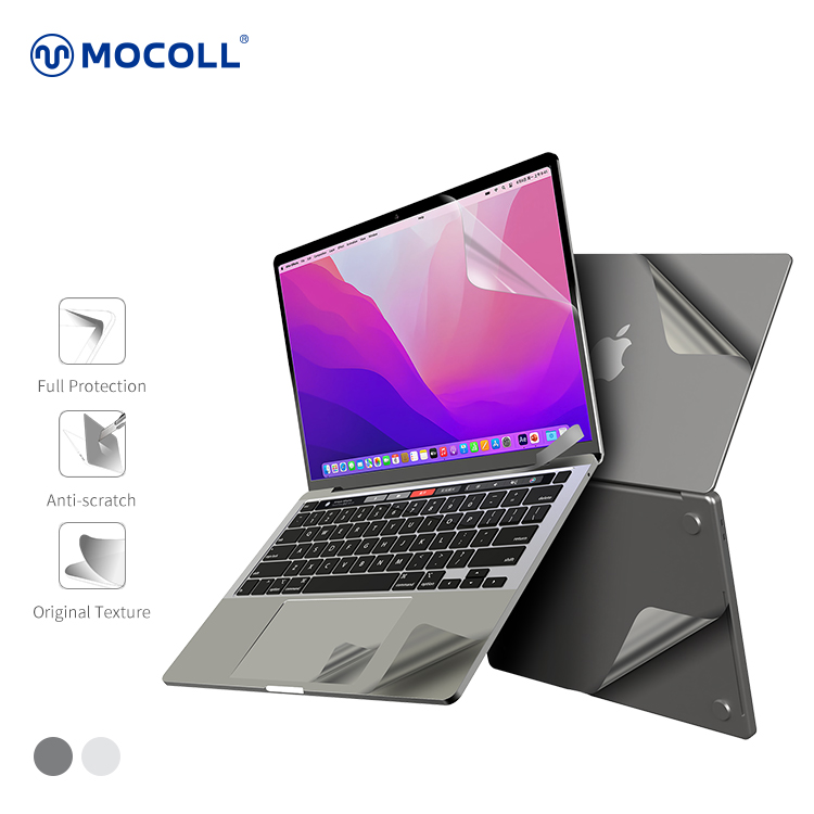 Black Diamond Series 6 in 1 MacBook Protector-MacBook Air 2022 Sliver