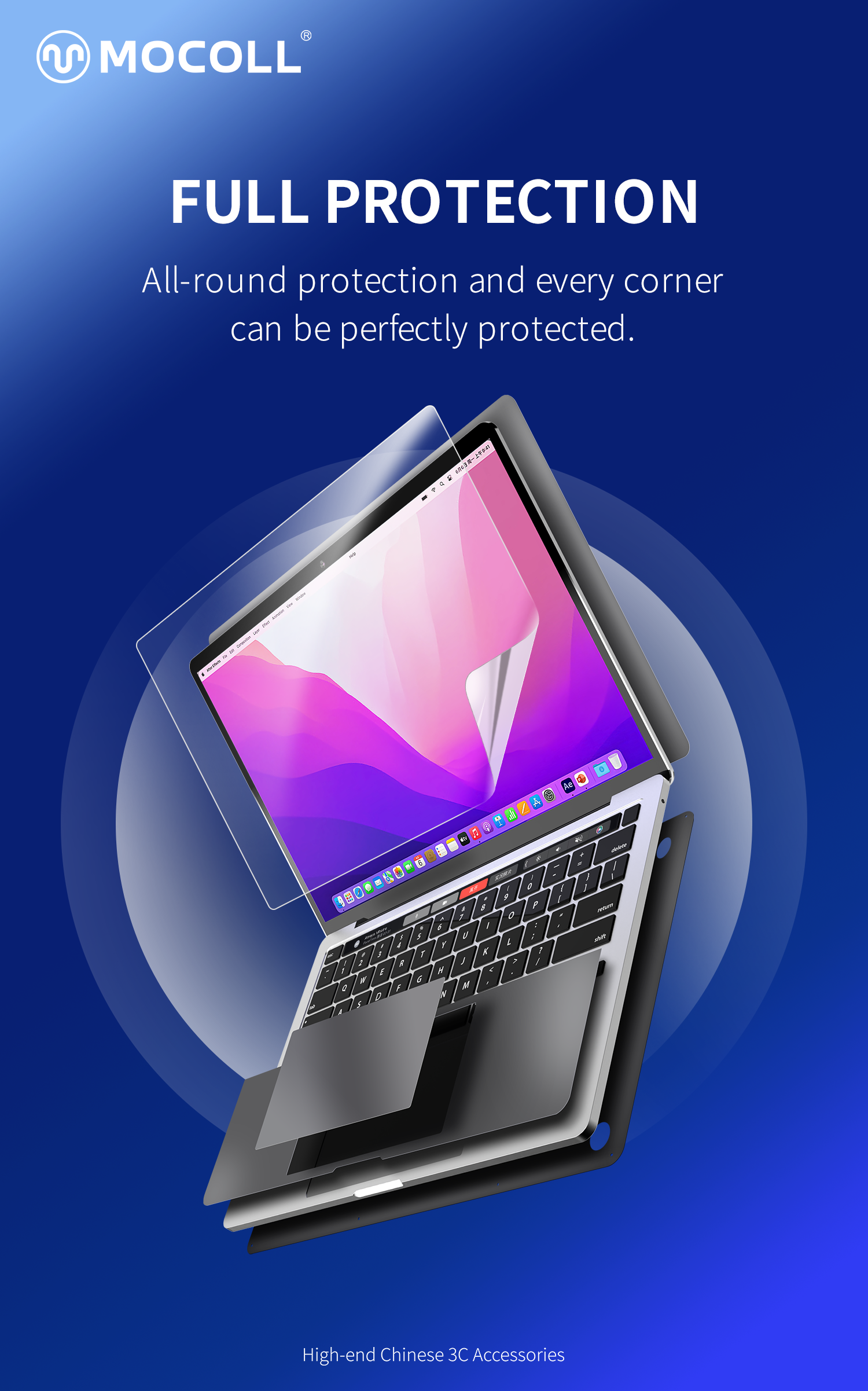5 in 1 2022 macbook screen protector