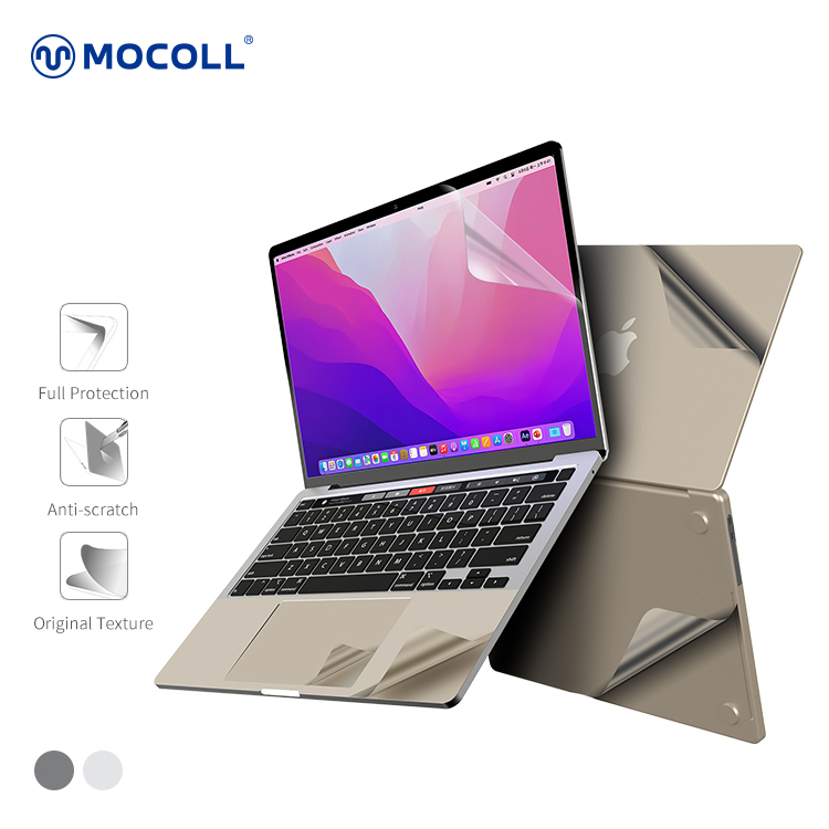 Protezione per MacBook Black Diamond Series 5 in 1 - MacBook Air M2 Starlight