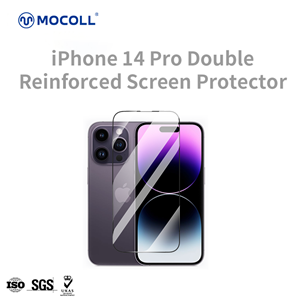 iPhone 14 Pro Seria Kyanit 2.5D Pełna obudowa Podwójnie wzmocnione szkło hartowane