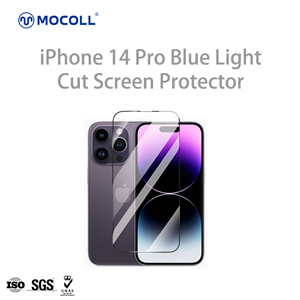 Seria Kyanit iPhone 14 Pro 2.5D Szkło hartowane w kolorze niebieskim