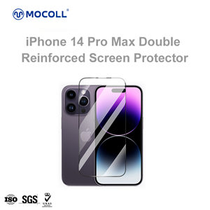 iPhone 14 Pro Max Seria Kyanit 2.5D Pełna obudowa Podwójnie wzmocnione szkło hartowane