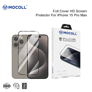 Protector de pantalla de vidrio templado HD de cubierta completa 2.5D - iPhone 15 Pro Max