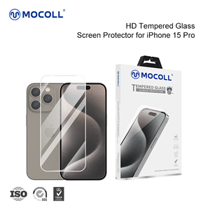 Ochraniacz ekranu z przezroczystego szkła hartowanego 2,5D do iPhone'a 15 Pro