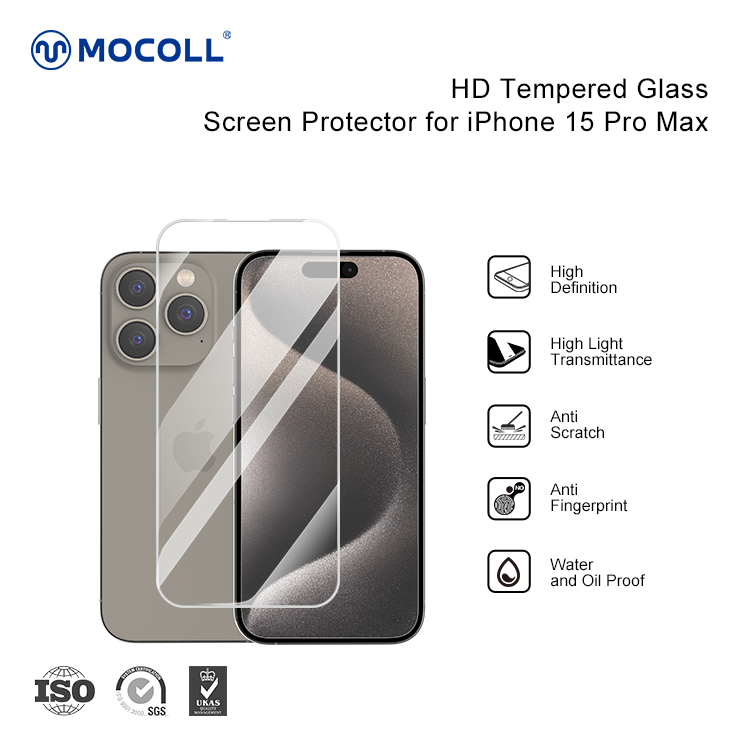 2.5D HD Screen Protector for iPhone 15 Pro Max