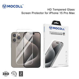 Ochronnik ekranu z przezroczystego szkła hartowanego 2,5D do iPhone'a 15 Pro Max