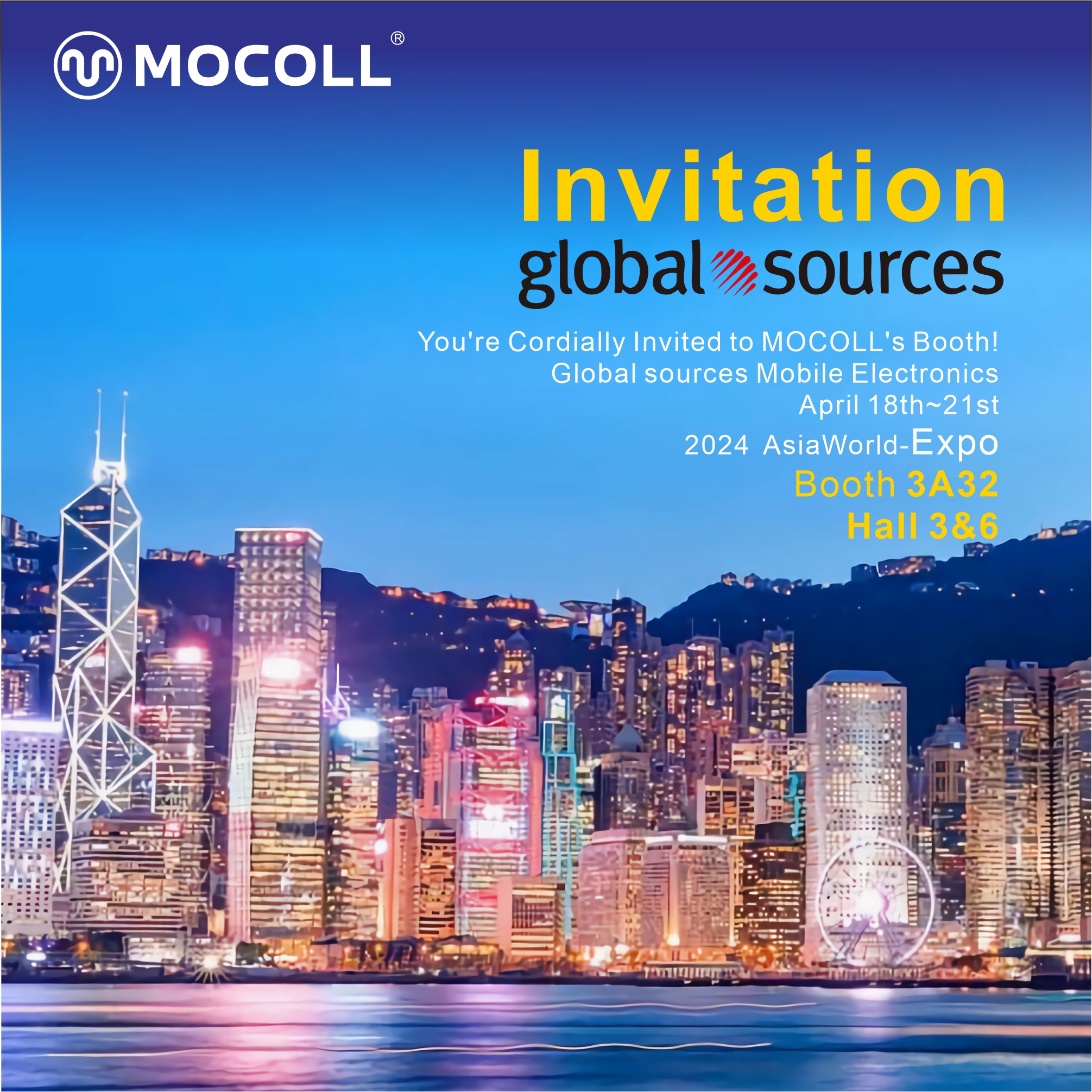 UM DIE ECKE | Eine Präsentation innovativer MOCOLL-Produkte bei Global Sources Mobile Electronics in Hongkong