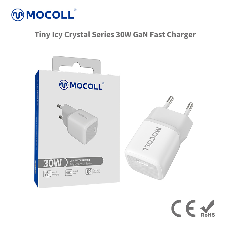 Tiny Icy Crystal Series 30W GaN Fast Charger for EU