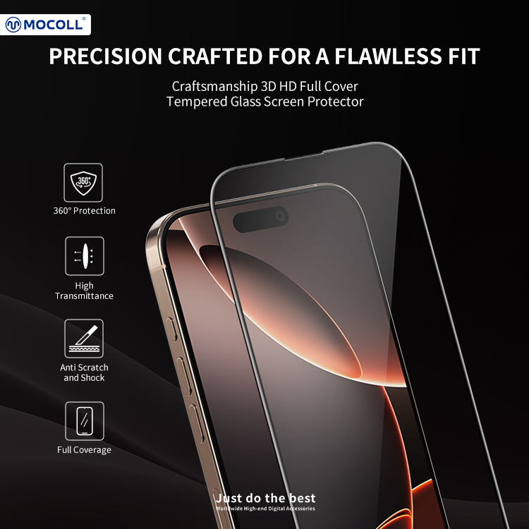 Ultra HD Tempered Glass Screen Protector fits for iPhone 16 Series