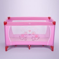 Großer Reisebett-Laufstall in rosa Farbe