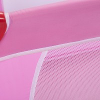 Großer Reisebett-Laufstall in rosa Farbe