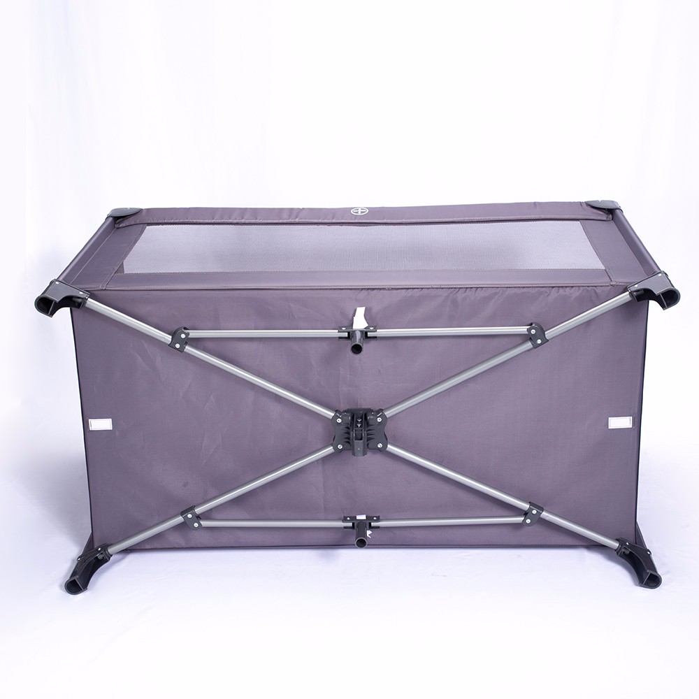 grey travel cot