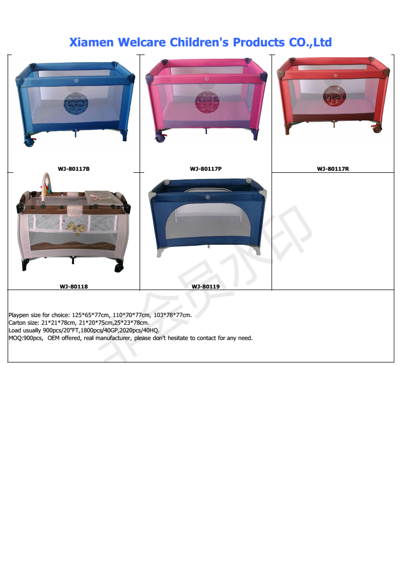 large square travel cot