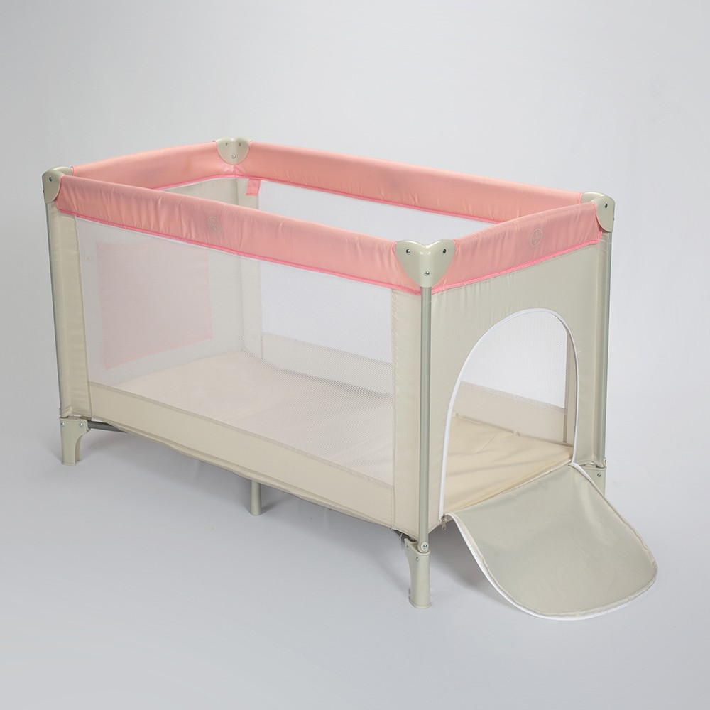 pink travel cot