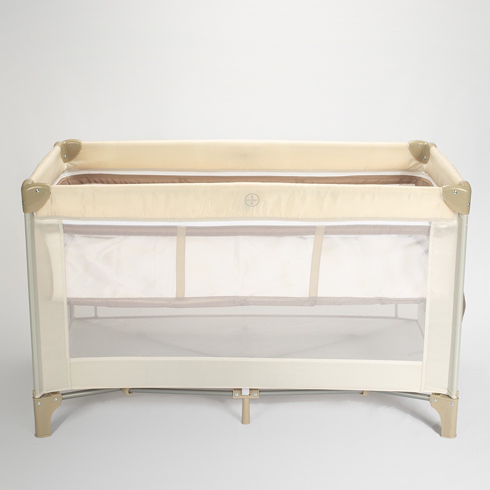 High quality Two Level Travel Cot In Beige Color Wholesale Factory
