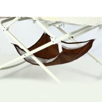 Λευκό Ψάθινη κούνια με ρόδες