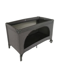 Lit Cunas gris, lit de voyage, cour de jeu pour bébé