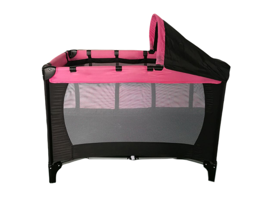 Black kids' cribs travel cot bed