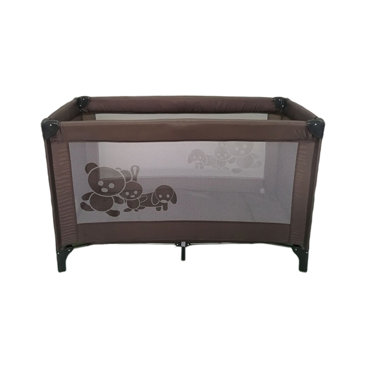Brown kids' playpen baby corrals travel cot