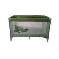 Green travel cot children beds