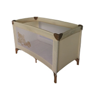 Beige kids' playpen baby carry cot