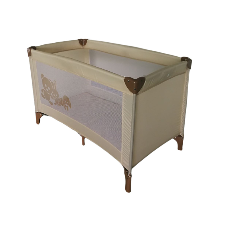 Beige kids' playpen baby carry cot