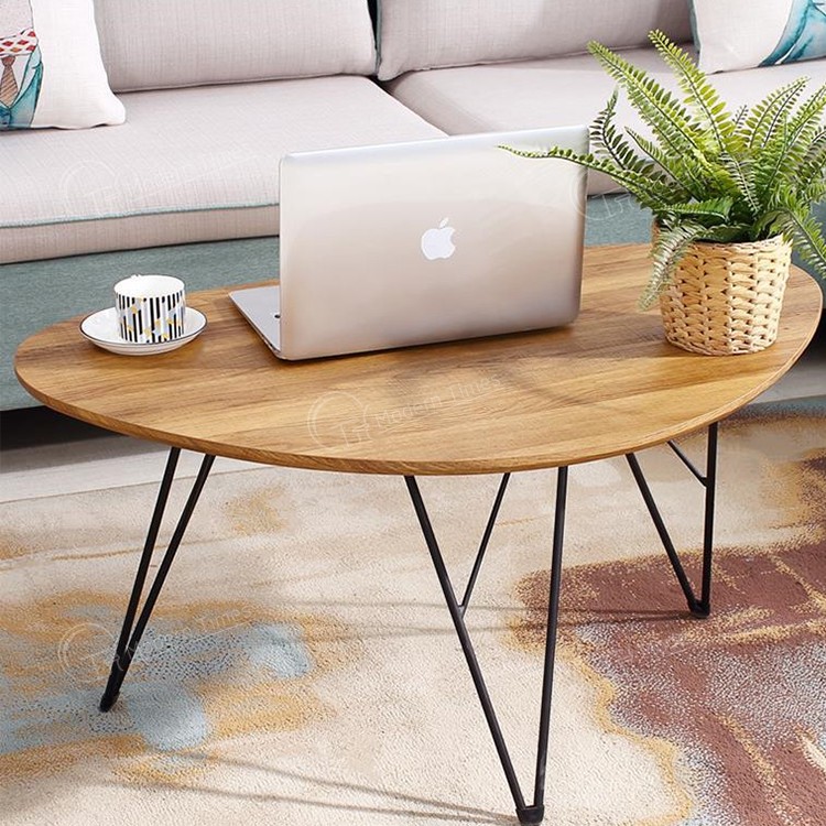 Supply Antique Living Room Furniture MDF Wood Top Metal Legs Simple