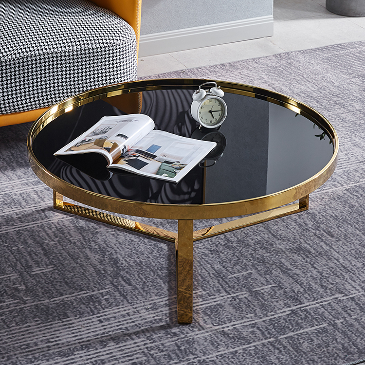 Supply Modern home furniture round metal stainless steel legs black