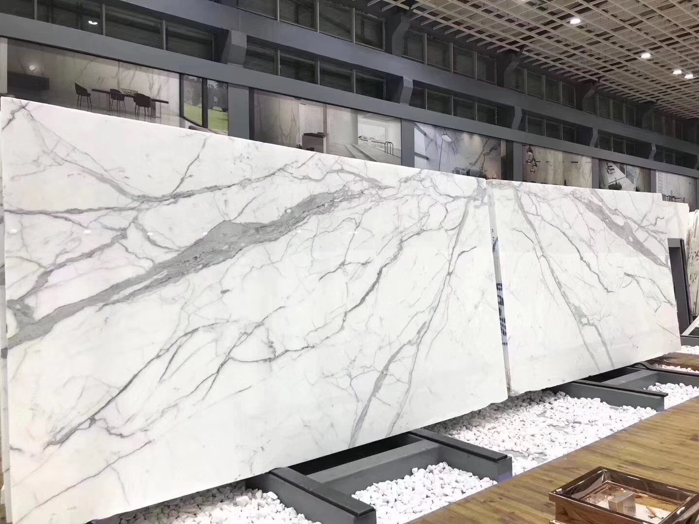 Polished Calacatta White Marble Slabs