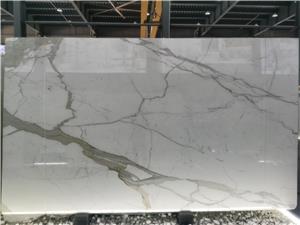 Polished Calacatta White Marble Slabs