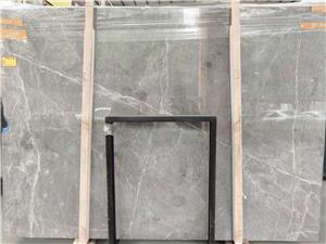 Polished Light Grey Marble Slab