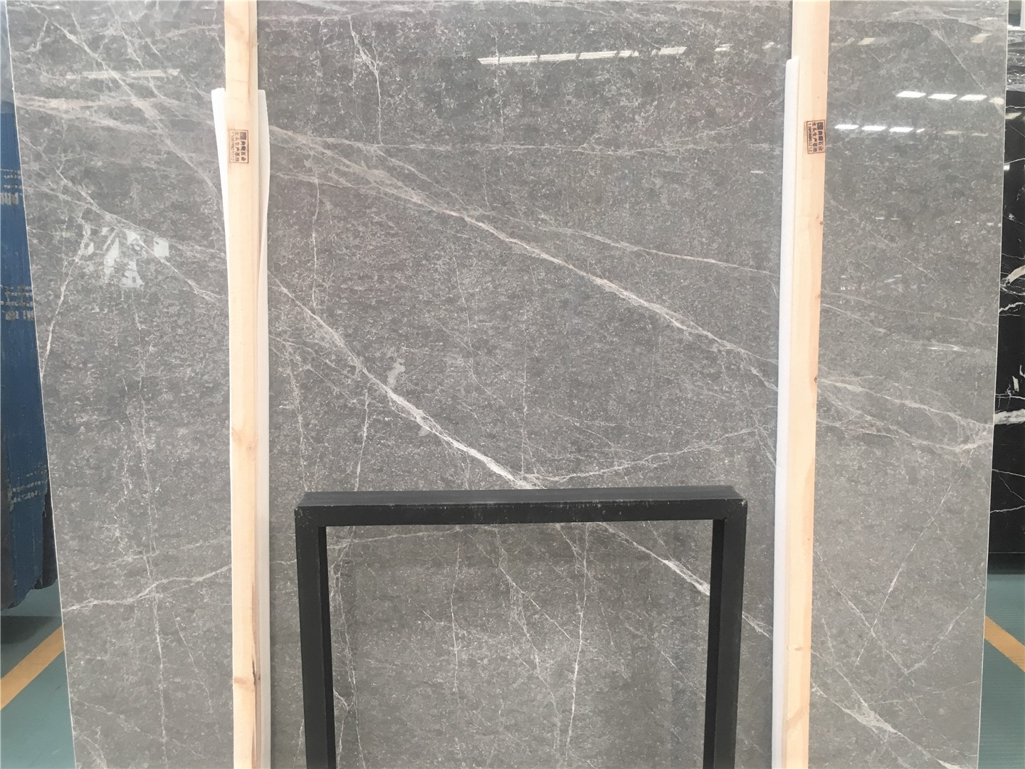 Polished Light Grey Marble Slab