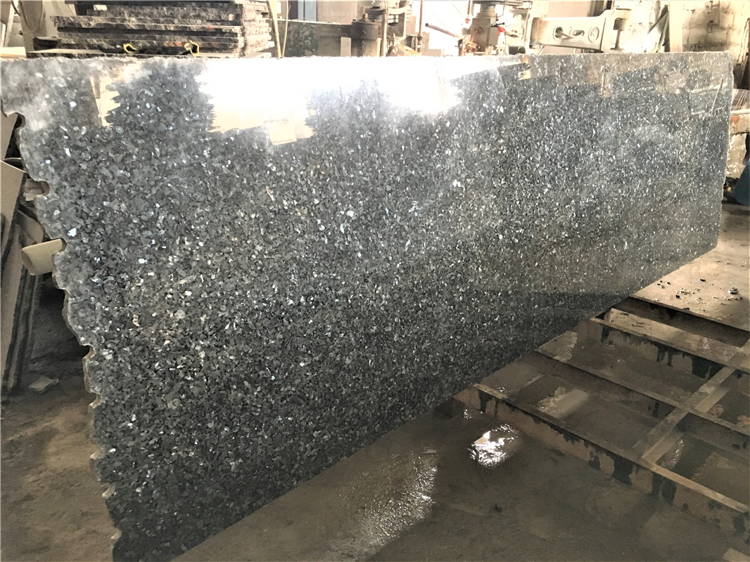 Polished Blue Pearl Granite Slab